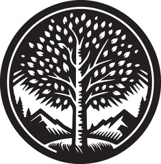 vector tree silhouette