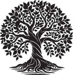 vector tree silhouette