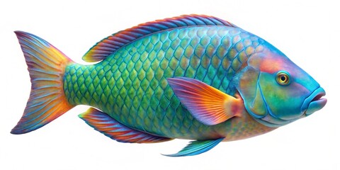 Fototapeta premium parrotfish isolated on white background