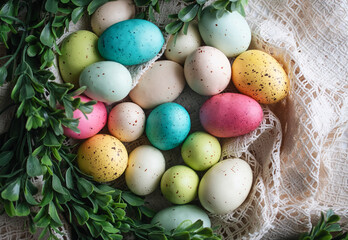 pastel easter eggs