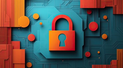 January 28 is observed as Data Privacy Day every year, colorful design with lock and typography