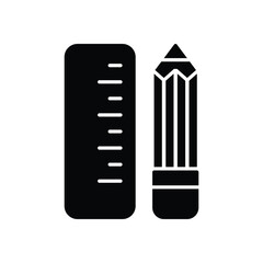 Rule And Pencil stock illustration