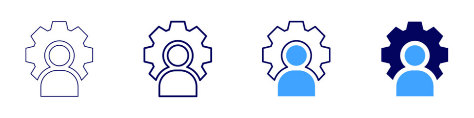 Support development icon in 4 different styles. Thin Line, Line, Bold Line, Duotone. Duotone style. Editable stroke