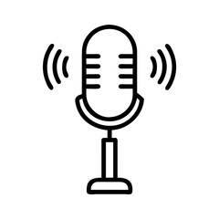 Podcast microphone icon representing audio recording and broadcasting