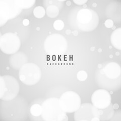 Grey bokeh background, light circles, abstract design, website template