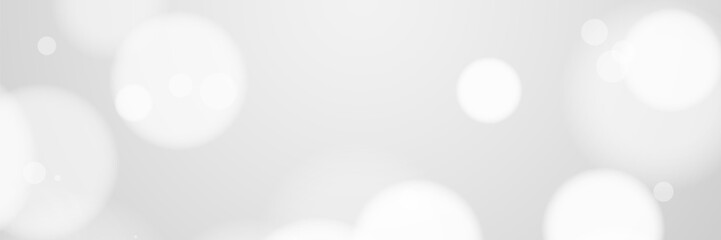 Grey bokeh background, light orbs, abstract design, website banner