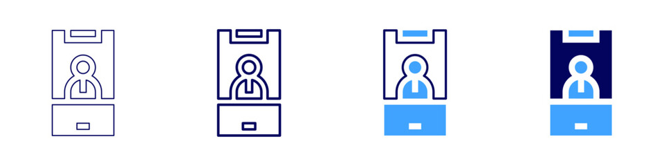 Support supervisor​ icon in 4 different styles. Thin Line, Line, Bold Line, Duotone. Duotone style. Editable stroke