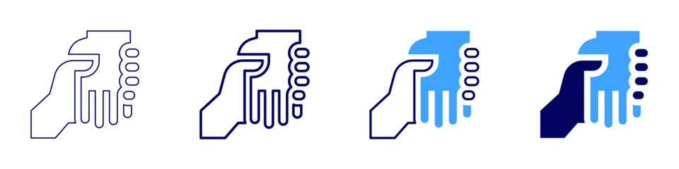 Support training icon in 4 different styles. Thin Line, Line, Bold Line, Duotone. Duotone style. Editable stroke