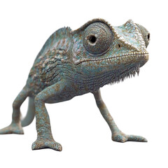 Naklejka premium Chameleon portrait striking a pose bold and curious eyes gleaming