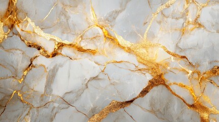 Luxury marble with golden veins, high-end aesthetic texture. generative ai