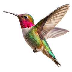Fototapeta premium colorful hummingbird isolated on transparent background.