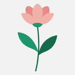  Scandi style doodle plants, leaves flowers and branches vector set. Illustration branch plant and flower silhouette
