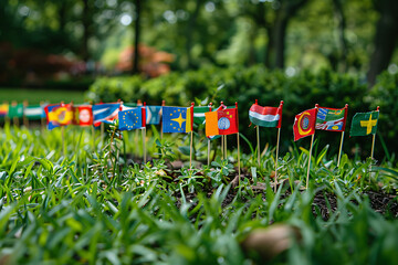 community activism, the park is decorated with symbols of unity, sparking conversations about equality, as the community fills the international workers day gathering with joy