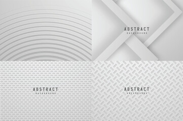 Fototapeta premium Grey geometric patterns background digital design