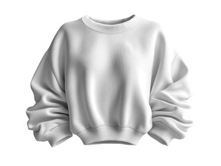 cozy white sweatshirt with oversized sleeves, perfect for casual wear