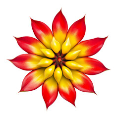 Radiant Floral Design: A Vibrant Burst of Color . Transparent background PNG