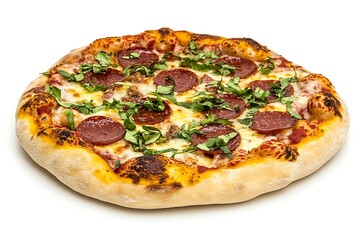 Aromatic Pepperoni Pizza with Delightful Toppings