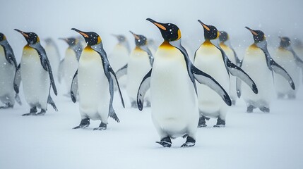 Fototapeta premium King Penguin Colony Wildlife Photo