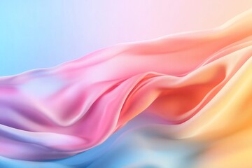 Fototapeta premium Flowing Pastel Fabric Drape