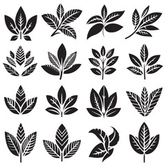 Seamless floral pattern with black leaves and branches