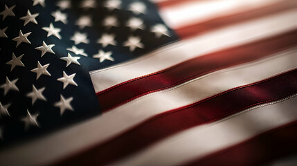 Close up view of a national flag waving proudly