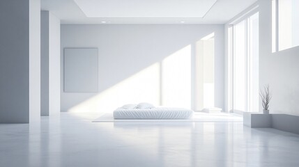 Fototapeta premium Modern Minimalist Holodeck Room Interface