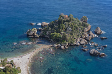 Isola Bella beach in Taormina. Sicily, Italy