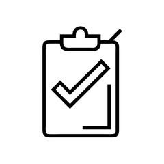 Check-mark icon confirming completion, productivity concept