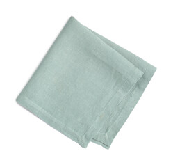 Color napkin isolated on white, top view