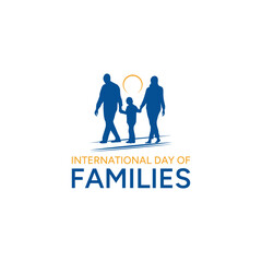 International Day of Families Vector illustration. logo design.