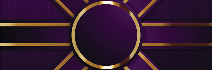 Purple gold geometric backdrop design oval frame © Fianpanic