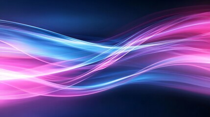 Fototapeta premium Abstract Pink Blue Swirling Light Waves Dynamic Energy Flowing Background Design Modern Digital Art Futuristic Vibrant Glowing Neon Elegant Smooth 