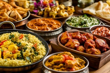 Family of Indians happily marking New Year’s Eve with treats  
