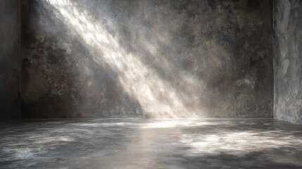 Sunbeams Illuminating a Grungy Corner