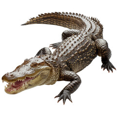 Fototapeta premium Realistic Alligator Isolated on White Background