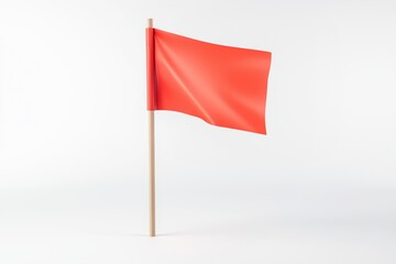 red flag on white background