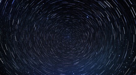 Star Trails, Night Sky, Circular Motion,  Cosmic Patterns