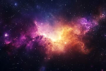 Obraz premium Stunning Colorful Nebula in Deep Space