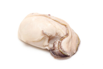 close up fresh oyster seafood on white background