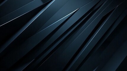 sleek dark abstract background with layered black and blue diagonal lines, modern and high-tech design, bold and futuristic
