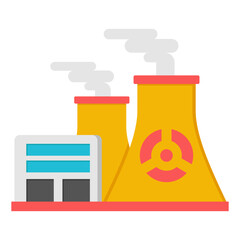 A unique design icon of nuclear plant