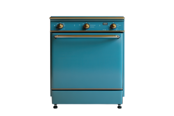 Vintage teal kitchen stove with retro design suitable for modern home cooking