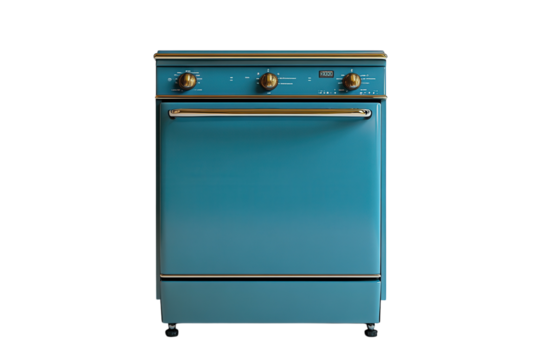 Vintage teal kitchen stove with retro design suitable for modern home cooking