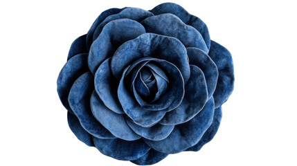Obraz premium Large blue rose blooming on transparent background