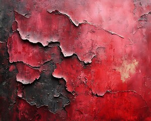 Obraz premium A textured abstract artwork using shades of red and black