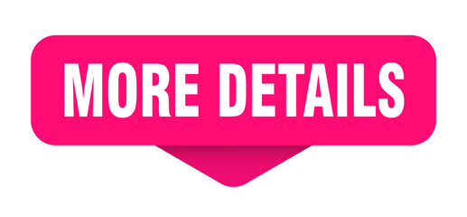 more details sticker. more details sign on transparent background