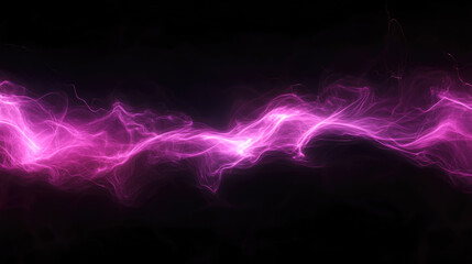 Vibrant pink electric energy wave on dark background