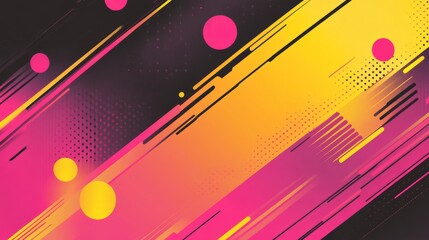 vibrant abstract patterns with glowing pink and yellow tones, high resolution, futuristic and sleek design, bold and modern, artistic and minimalistic layout