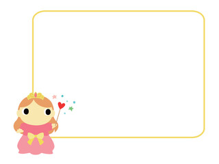 お姫様のアイコン　四角フレーム付
