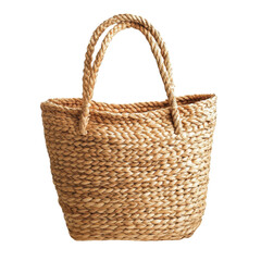 Fototapeta premium Natural Woven Straw Tote Bag . Transparent background PNG